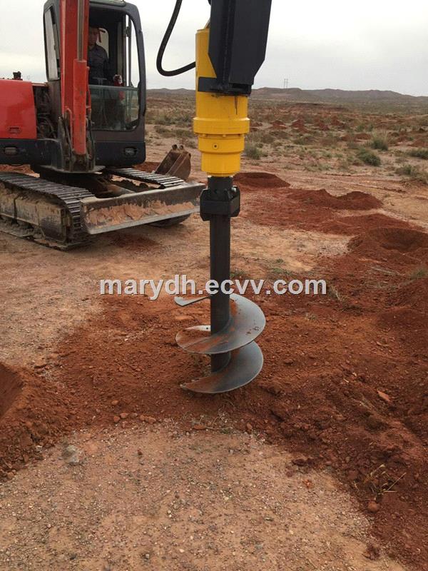 High Quality Solar Excavator Hydraulic Earth Auger Ground Screw Pile Driver