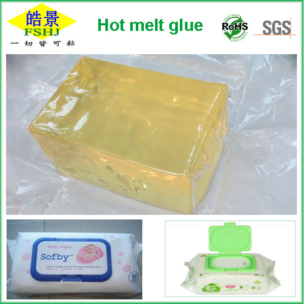 Pressure Sensitive Adhesive Glue For Wet Tissue Lid Lady Napkin Adhesive Block