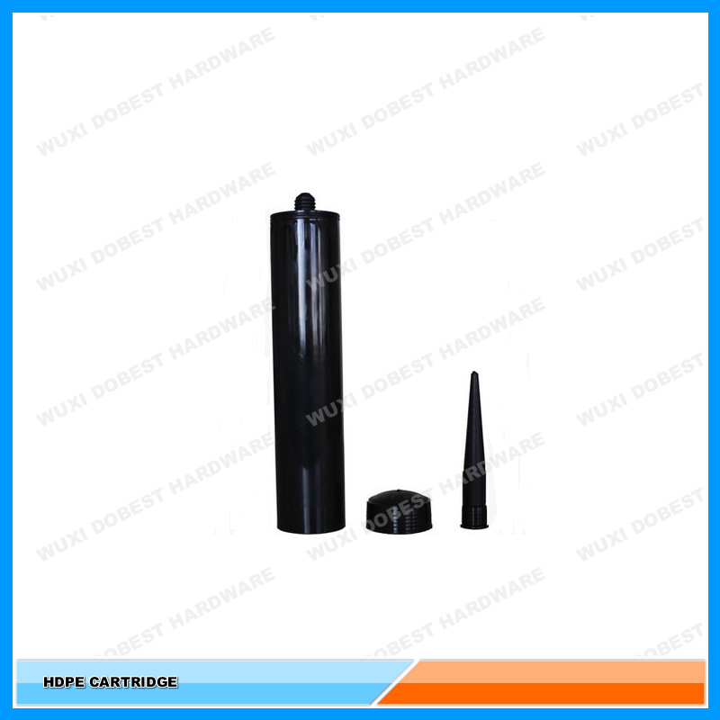 Silicone Sealant 300ML Empty Black Color HDPE Cartridge