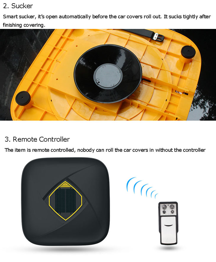 Automatic Car Covers Solar Model Remote Control Rechargeable Battery