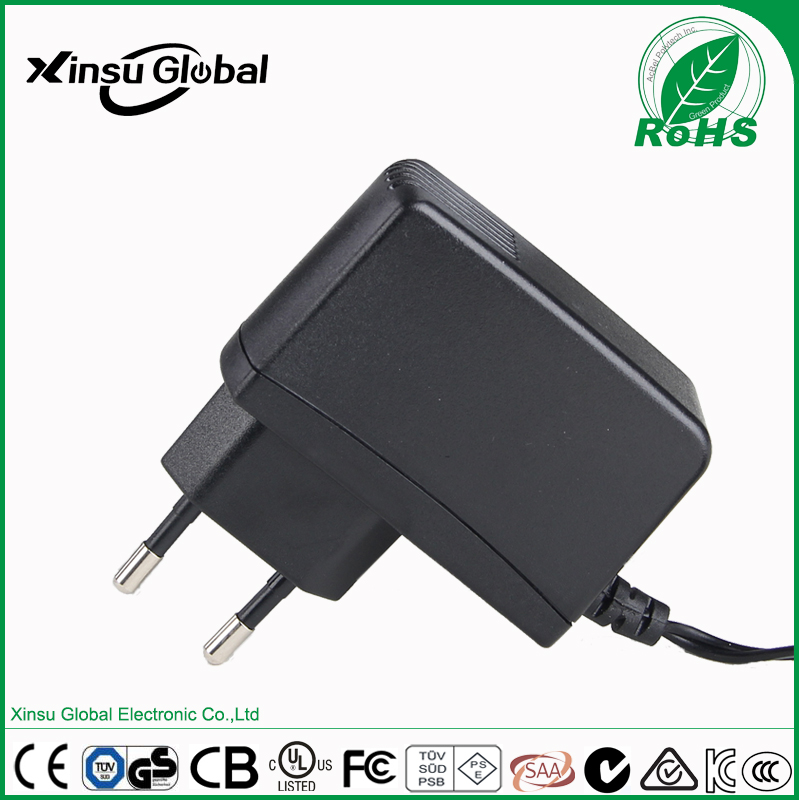 CE ROHS listed wall mount type EU plug 15v 1a AC dc adapter