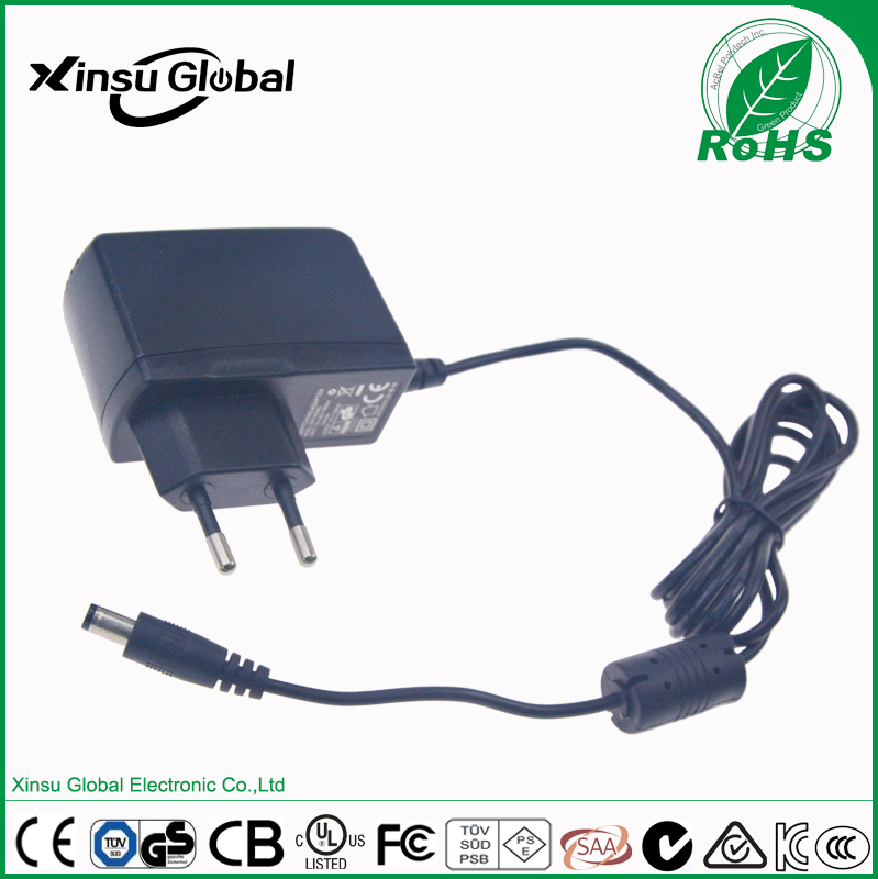 CE ROHS listed wall mount type EU plug 15v 1a ac dc adapter