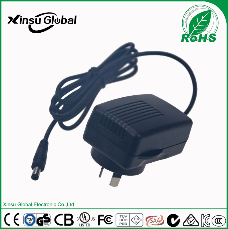 SAA Ctick RCM listed Australia plug ac dc 5V 25A power adapter for set top box