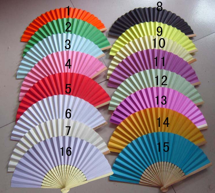 cheap wedding paper fan stock