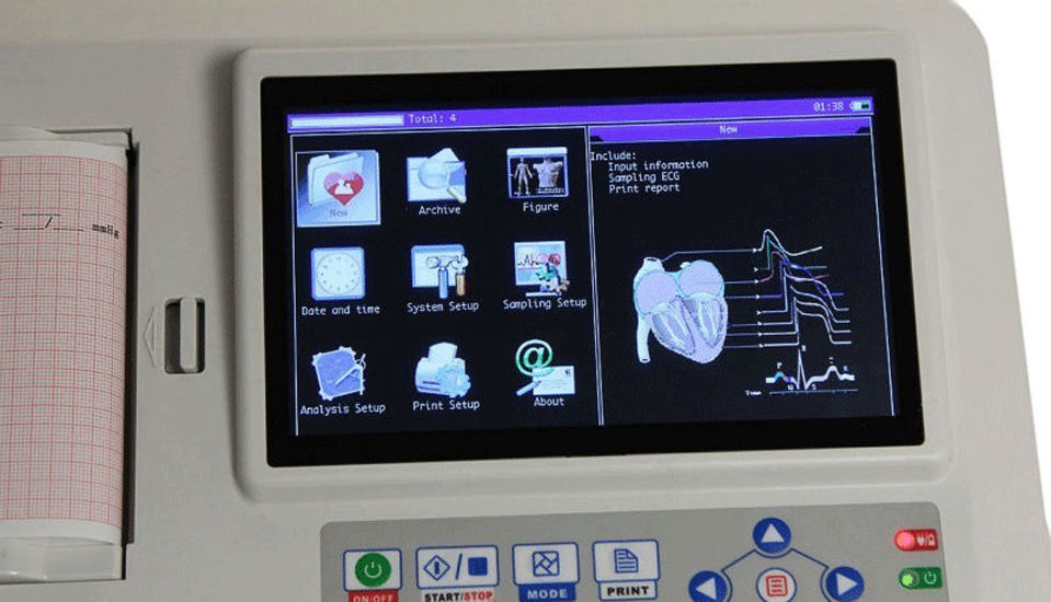 High Quality Medical Portable 6 Channel ECG Machine Digital 600G