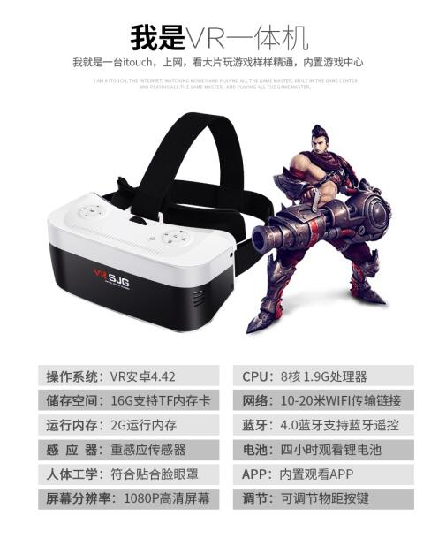 High quality 3D Virtual Reality Glasses Virtual Reality Helmets VR Box For Video Games