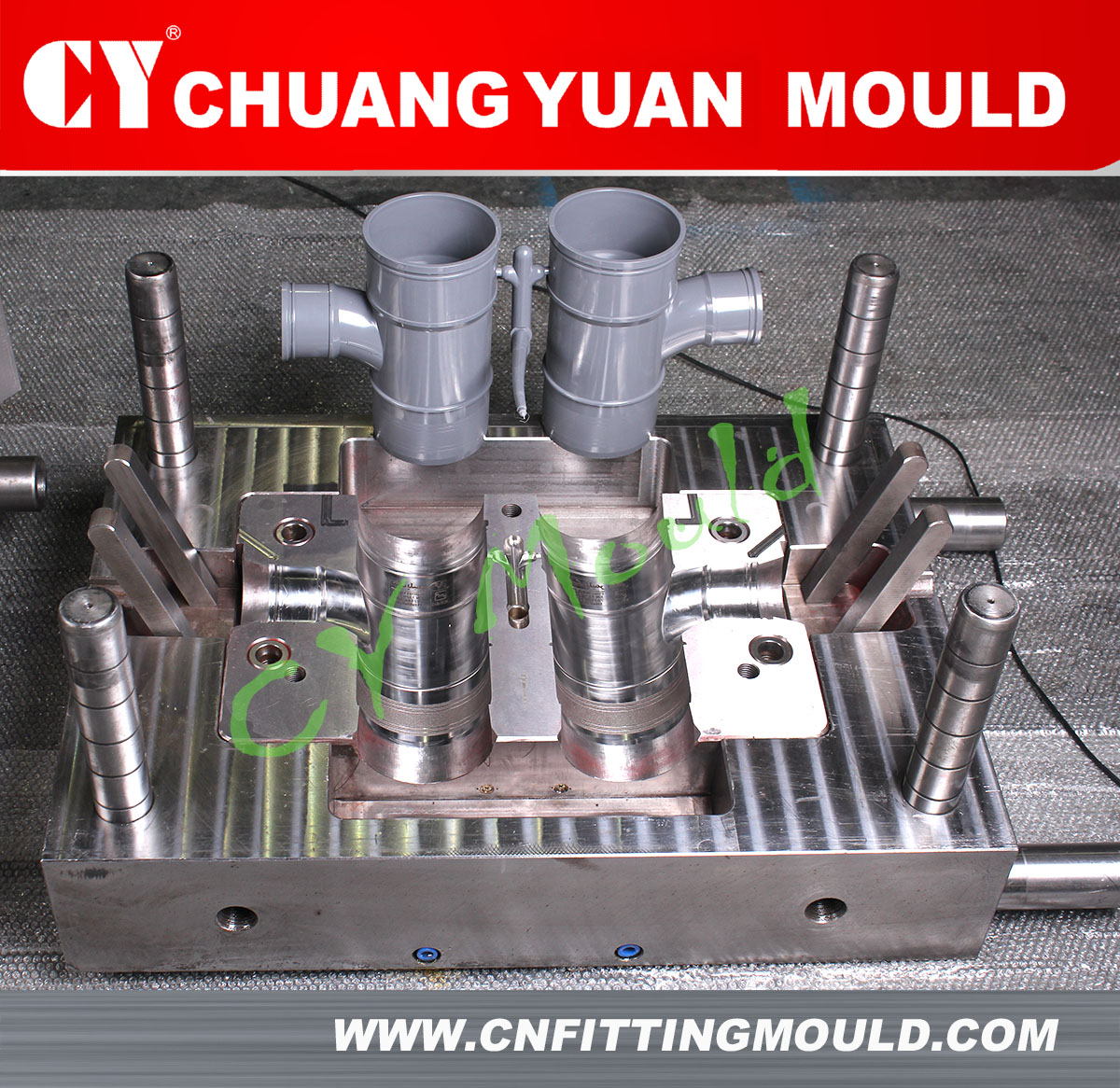 Mould for PVC Swept Tee