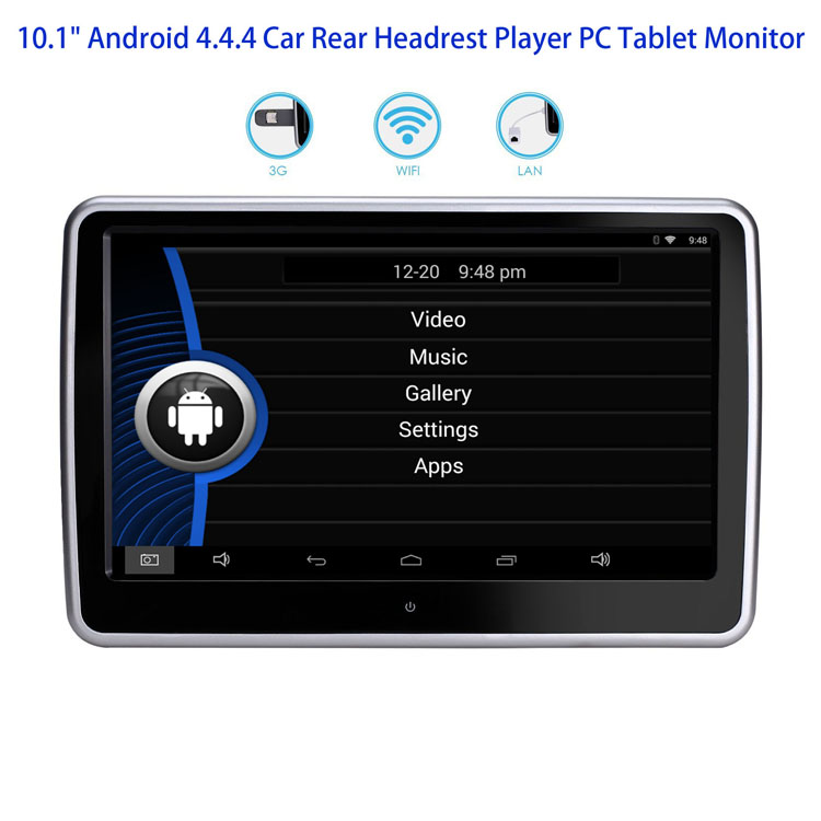 101 Android 444 Car Rear Headrest Player PC Tablet Monitor