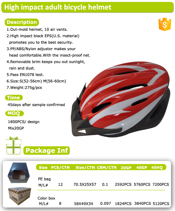 BSCI factory provide bicycle helmet economy model