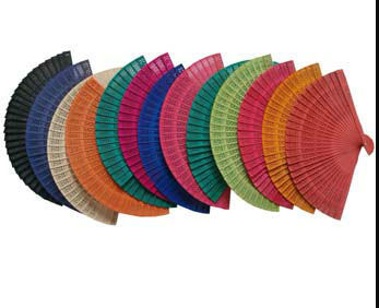 Colored fragrant wood hand fan