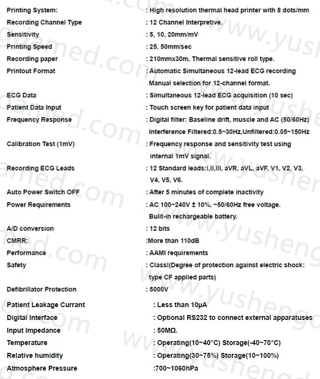 Good Price Electrocardiograph Machine ECG1202