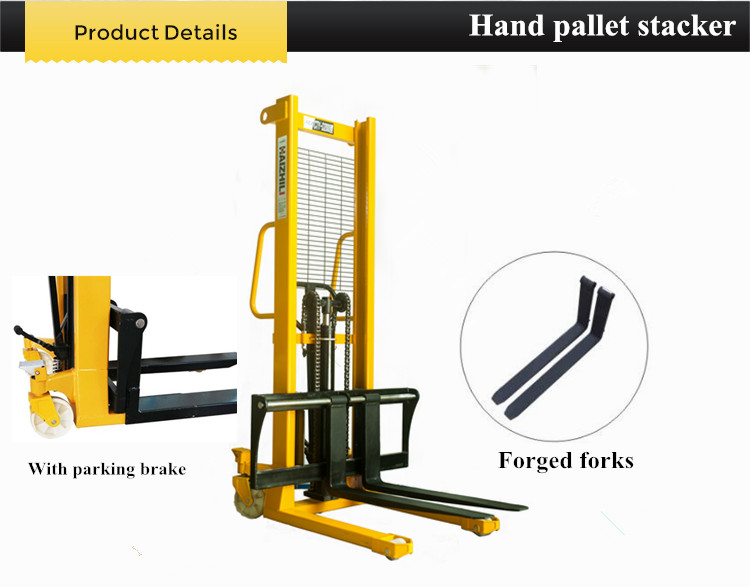 Lifting tools 2 ton 1600mm plugin hydraulic manual stacker