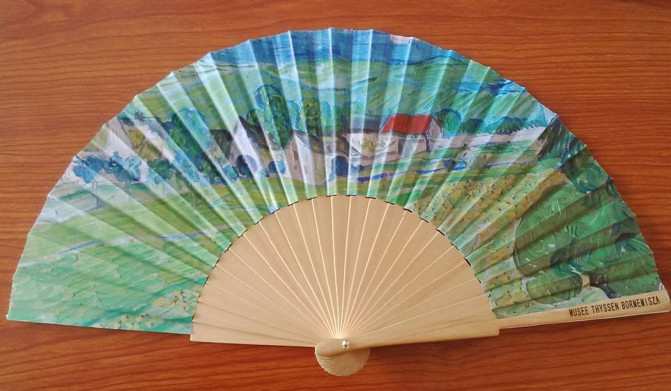 Spanish wood fan for promotion gifts