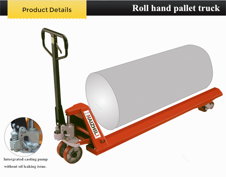 Hydraulic Material Handing Tools 3 Ton Hand Paper Roll Pallet Truck