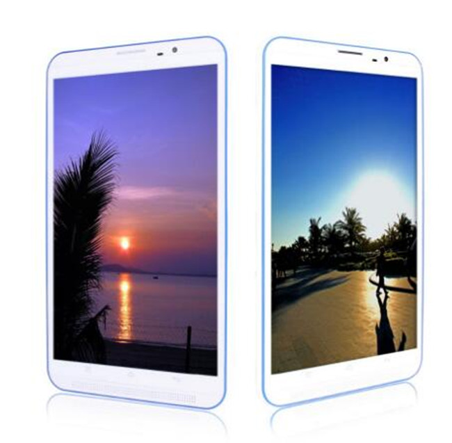 Built in 3G android tablet PC with 8 inch IPS screen dual SIM card slot mtk6582 quad core CPU