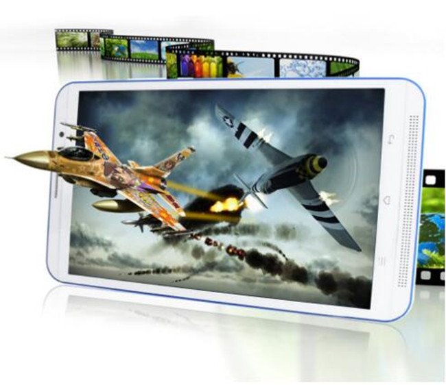 Built in 3G android tablet PC with 8 inch IPS screen dual SIM card slot mtk6582 quad core CPU