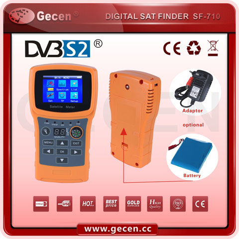 GSAT SF710 digital satellite finder meter support spectrum analyzer color screen