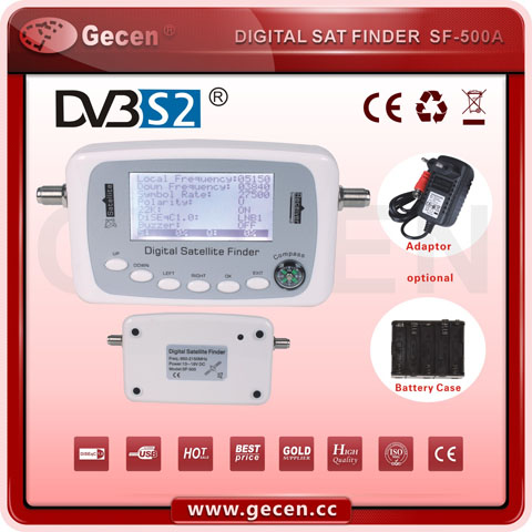 Gecen digital satellite finder meter support DVBS2DVBS Model SF500