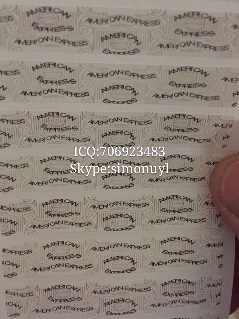 Visa Master Card Amex Discover Signature Panel Sticker