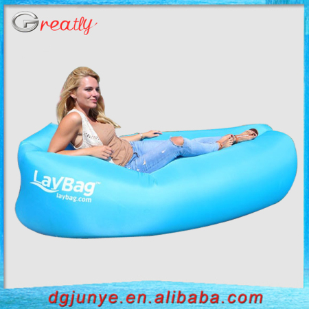 Outdoor Nylon Inflatable Lazy Sleeping Sofa Bag