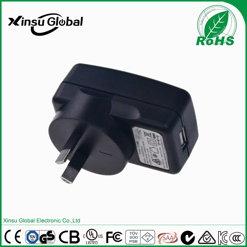 MEPS Level VI approval AU plug 5V 2A ac dc adapter with SAA Ctick RCM