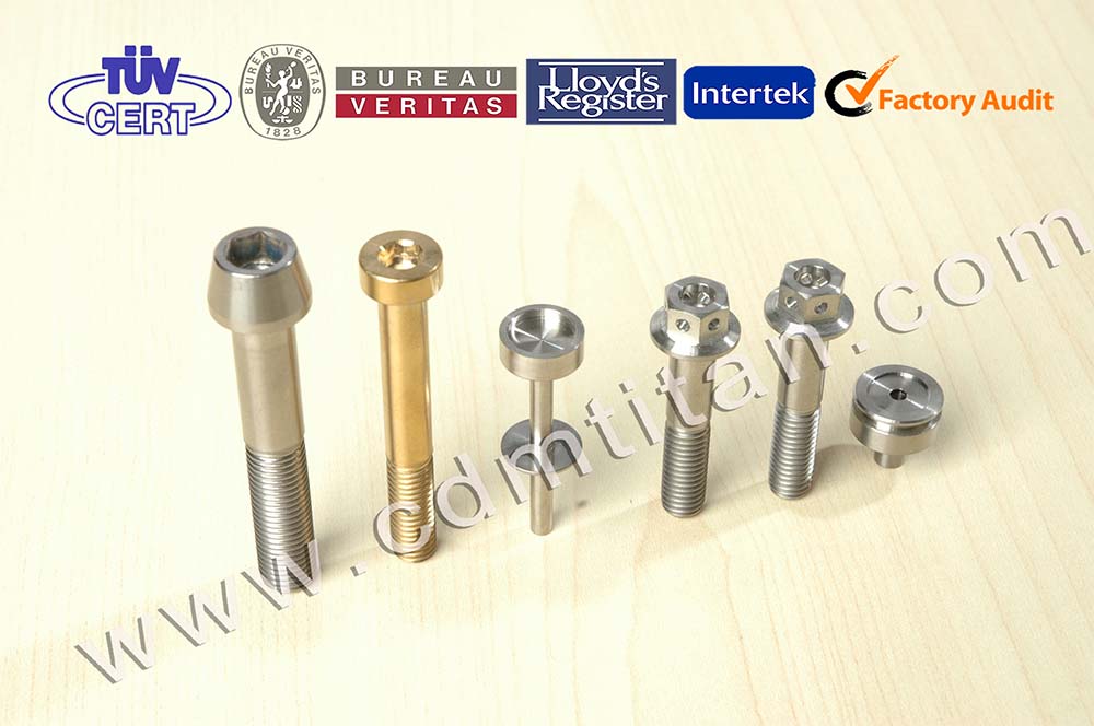 Titanium fasteners Titanium machining parts Titanium screw Titanium bolt