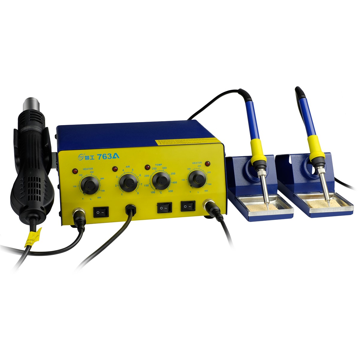 YAOGONG 763A 2 in 1SMD soldering iron station with hot air desoldering gun