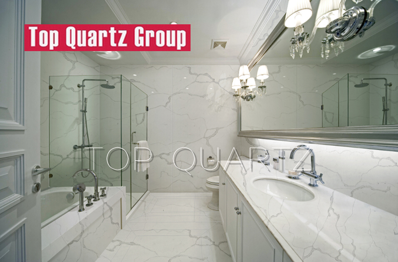 Construction materials artificial stone calacatta nuvo white quartz stone slab