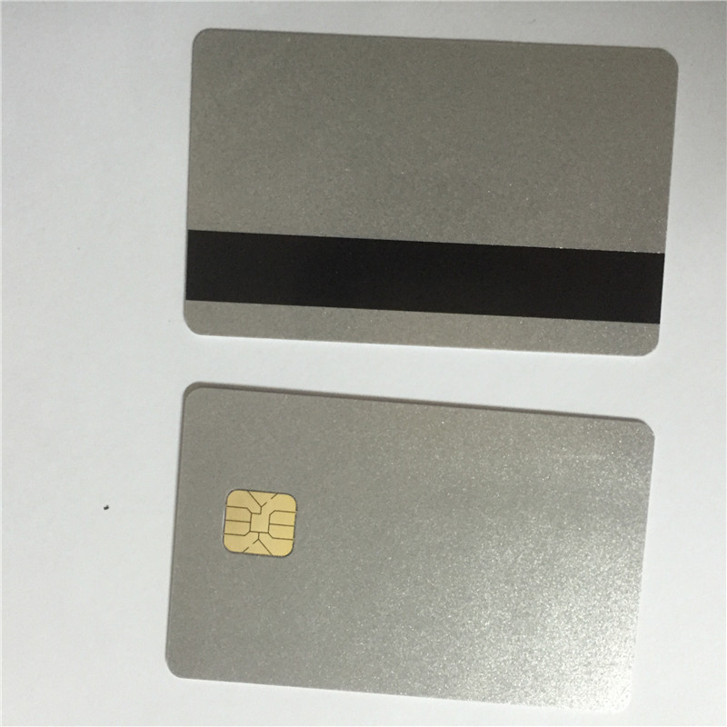 SLE4428 Big Chip Silver PVC Smart Card HiCo Mag 3 Track