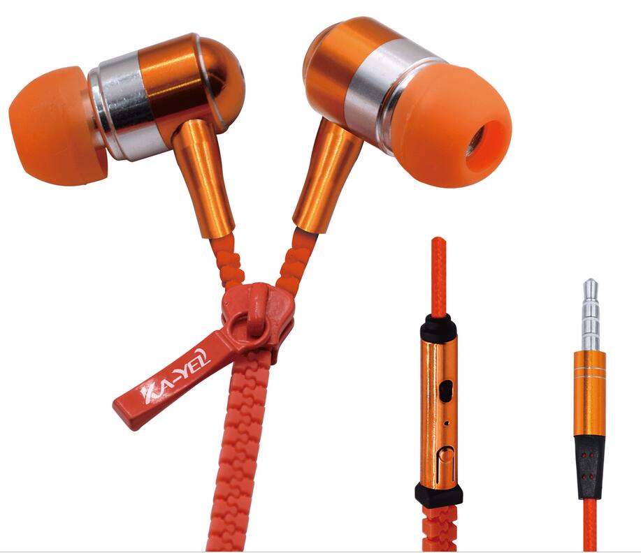 Zipper Handsfree Earphone with MIC