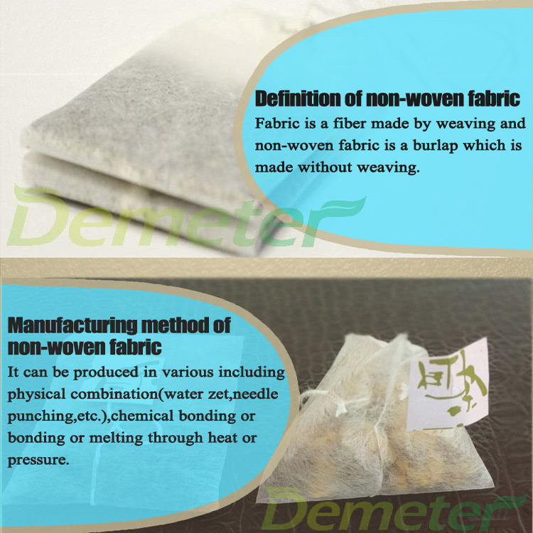 nonwoven fabric filter pyramid tea bags