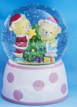 Snow globe cute bear water polo holiday gifts