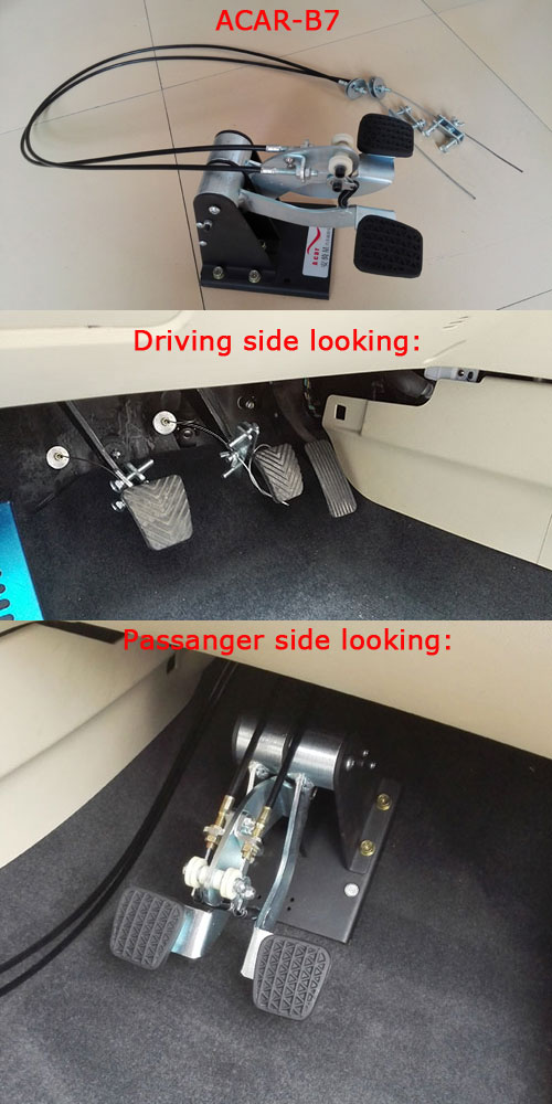 universal auto double brake for driving instructor on passenger side