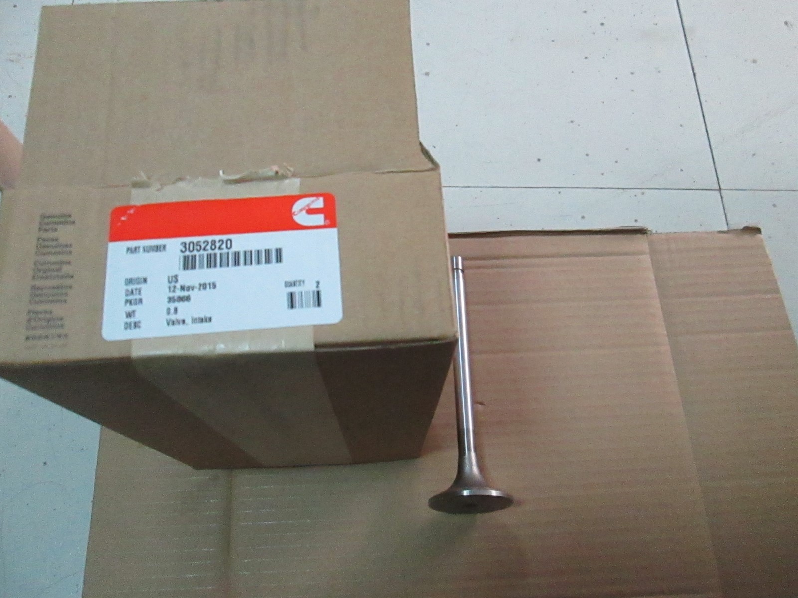 Cummins Engine Reinforced Intake Valve