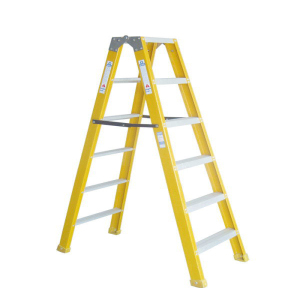 JUNAI POWER Wide Step Fiberglass Folding FRP Ladder