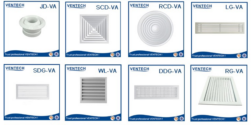 Aluminium ceiling diffser for air conditionersupply round diffuser