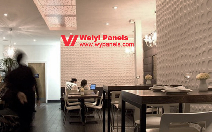 3D Wall Panels in Restaurant Background Wall WY168