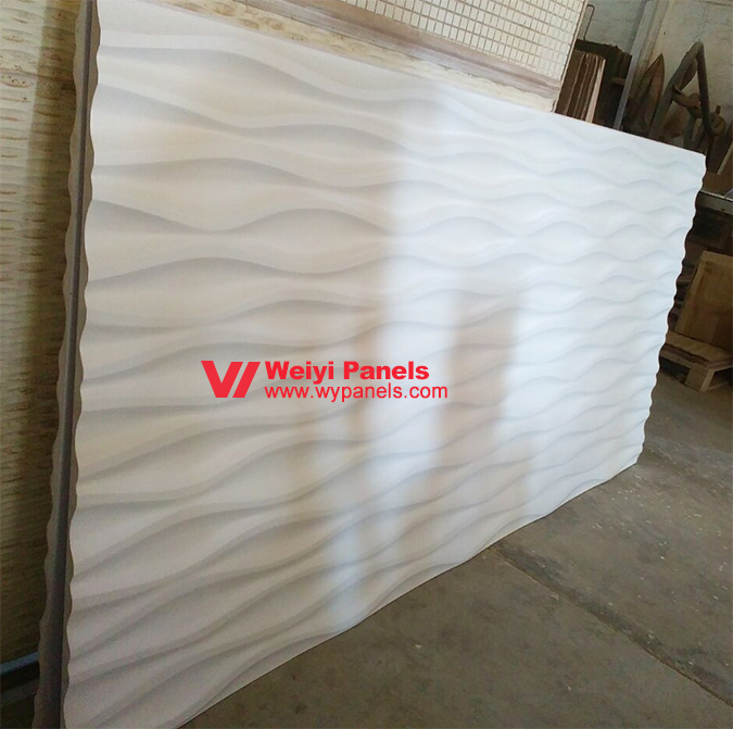 3D Wall Panels in Office Restaurant Wave Wall WY365
