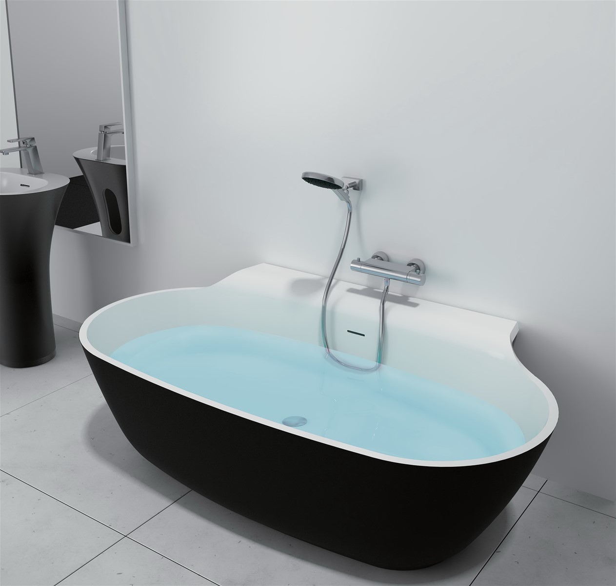 Hot style 100 Acrylic solid surface Freestanding bathtub Alice