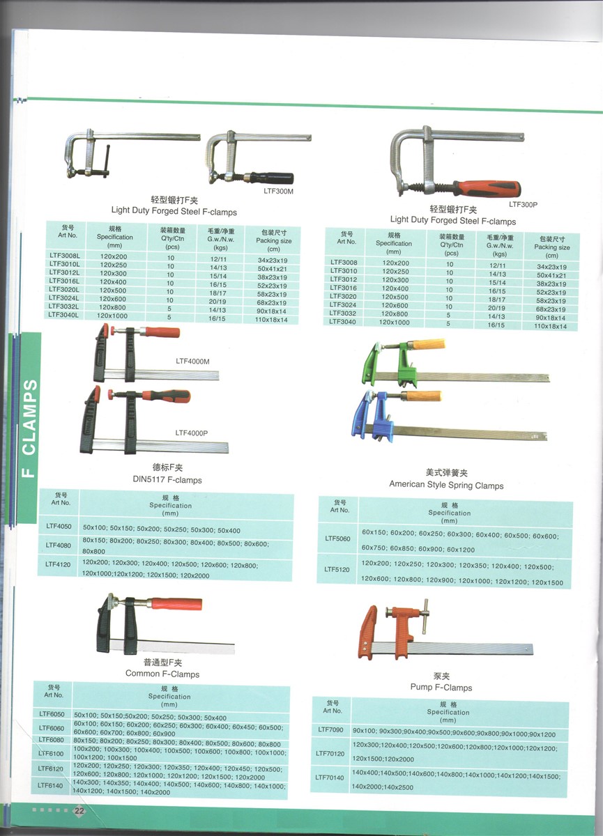 Hardware Tools Woodworking F clamps