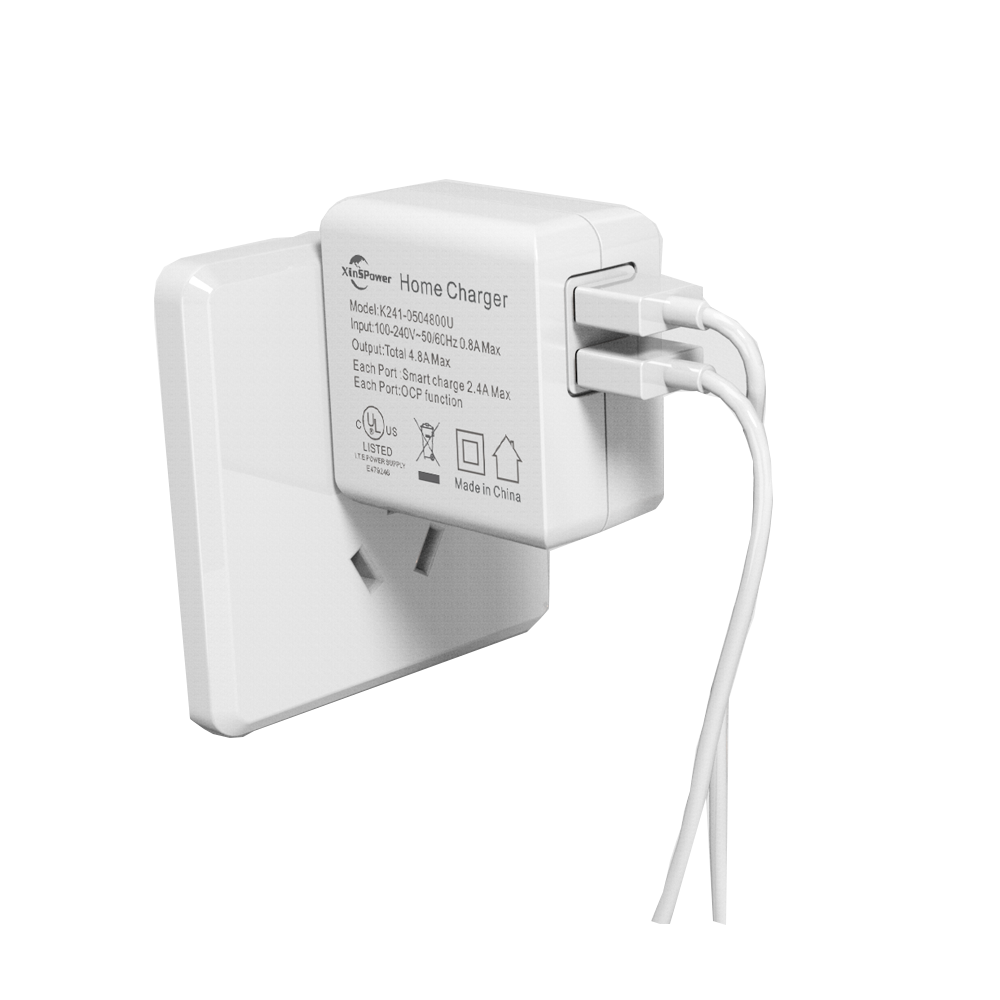 SMALL SIZE 2 PORTS US PLUG USB CHARGER