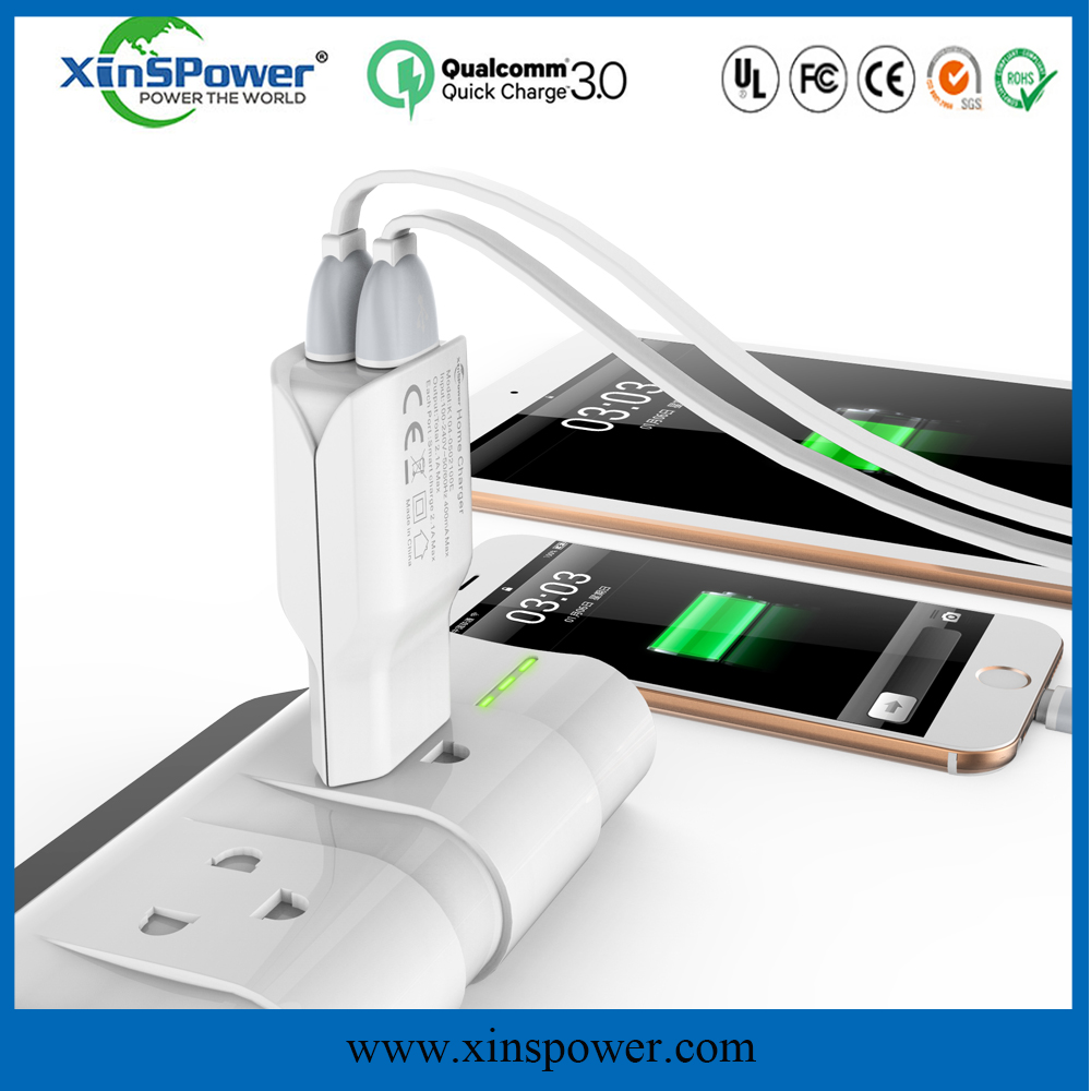 WHITE 2 PORTS WHITE EU PLUGUSB CHARGER