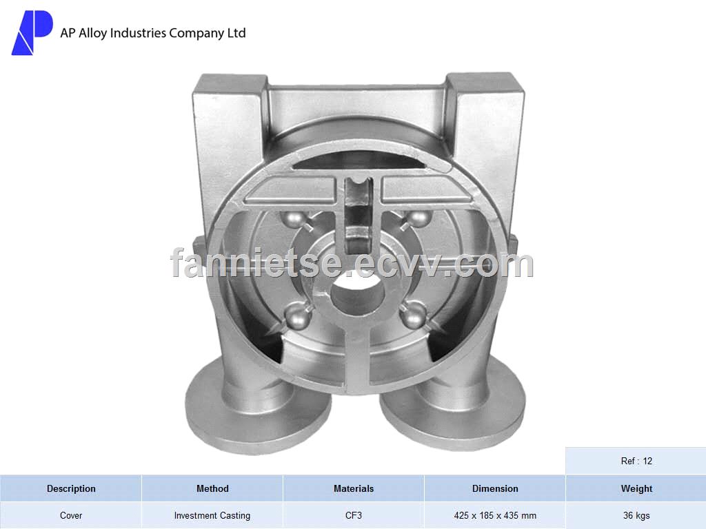 Ap Alloy Foundry Customized Manufacturer Precision Casting Part Pump Side Cover of Pump