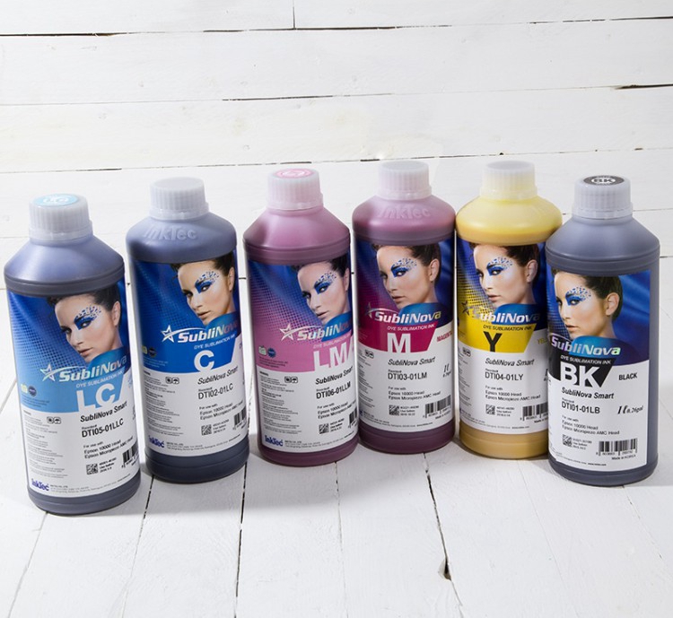 Genuine Korea quality InkTec SubliNova dye sublimation ink C M Y BK LC LM for garments
