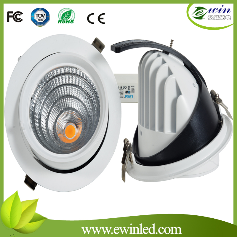 super brightness 6000lm CRI90 50W LED gimbal downlight