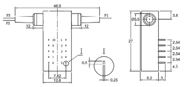 1X2 SOLIDSTATE OPTICAL SWITCH 1X2 FIBER OPTICAL SWITCH HIGH STABILITY