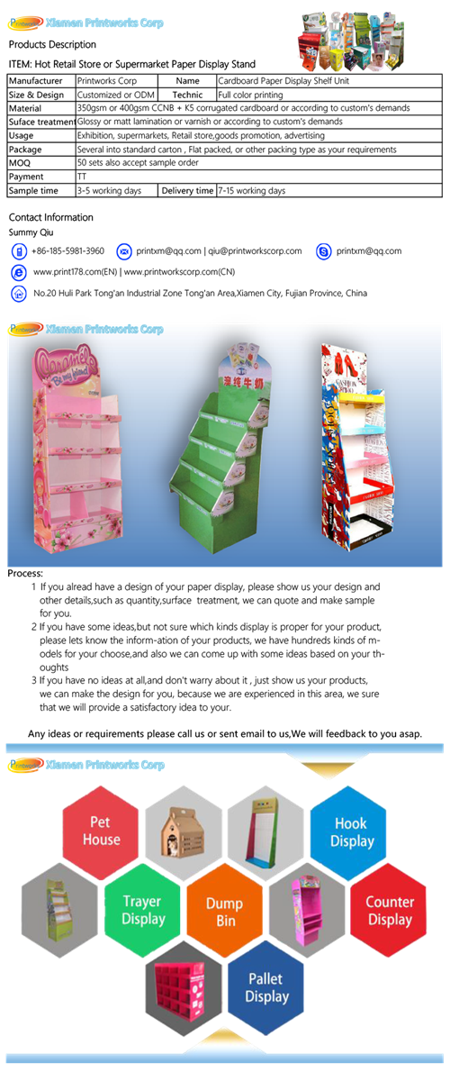 Advertising Cardboard Display Stand Unit