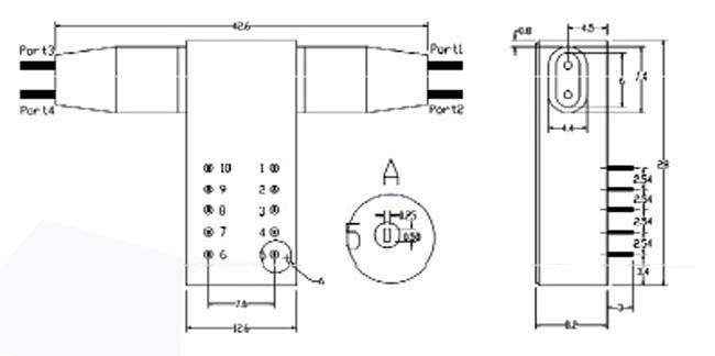2x2 Optical Switch CHINA 2X2 MagnetoOptical Switch 2X2 fiber optical switch High Stability