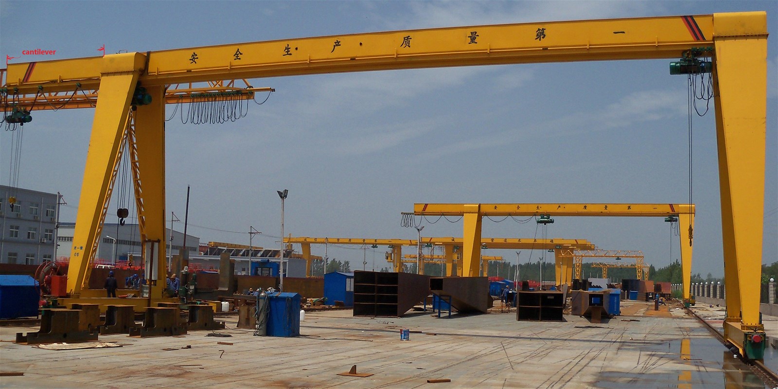 BMH model single girder 10 ton semi gantry crane