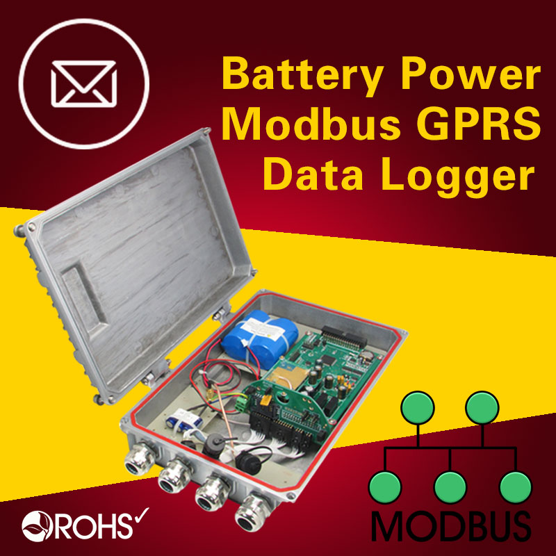 Battery Power Modbus meter sms data recorder GPRS Data Logger
